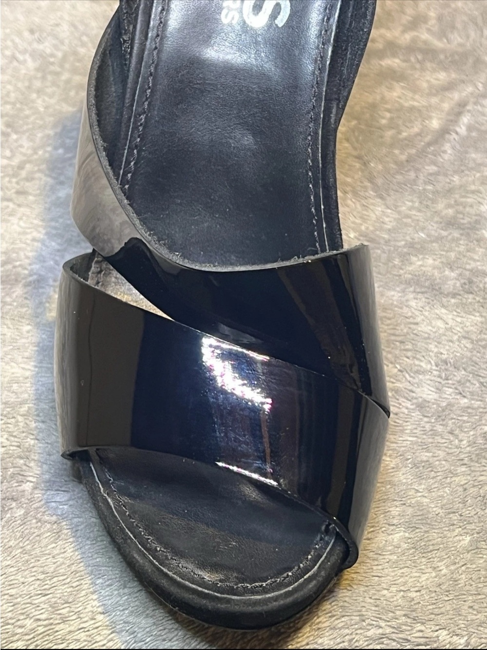 Michael Kors Black Patent Slingback Sandals - Picture 6 of 9